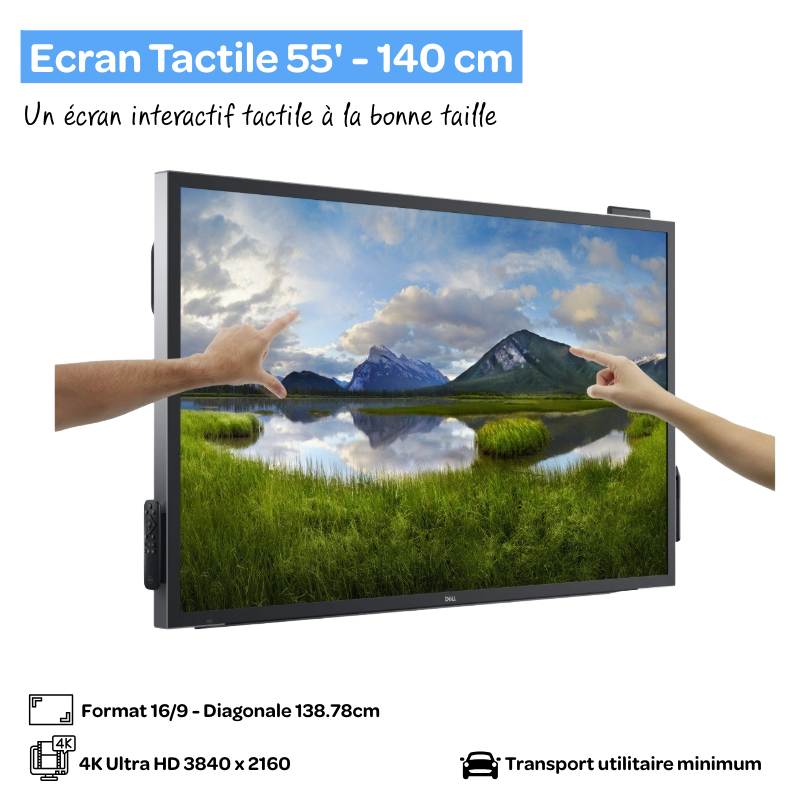 Ecran Tactile 55' - 4 K UHD sur pied